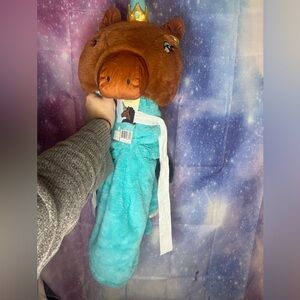 New Afro hooded unicorn plush blanket